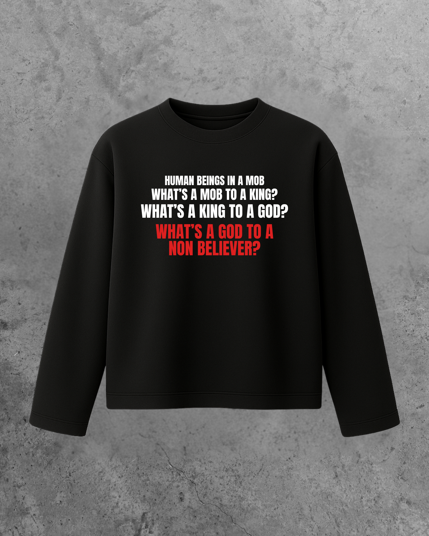 NO CHURCH FULL SLEEVES T-SHIRT